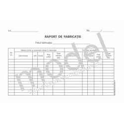 Raport de Fabricatie, Carnet A5, 1 Ex., 100 File