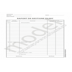 Raport de Gestiune Zilnic, Carnet A4, 1 Ex., 100 File, Offset Raport de Gestiune Zilnic, Carnet A4, 1 Ex., 100 File, Offset
