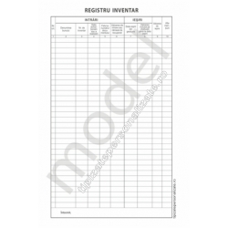 Registru Inventar, Carnet A4, 1 Ex., 100 File, Offset Registru Inventar, Carnet A4, 1 Ex., 100 File, Offset